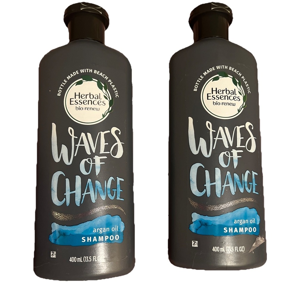 2 Herbal Essences Bio Renew Waves Of Change Argan Oil Shampoo 13.5oz New